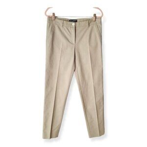 Dolce & Gabbana Beige Skinny Front Pleat Pants